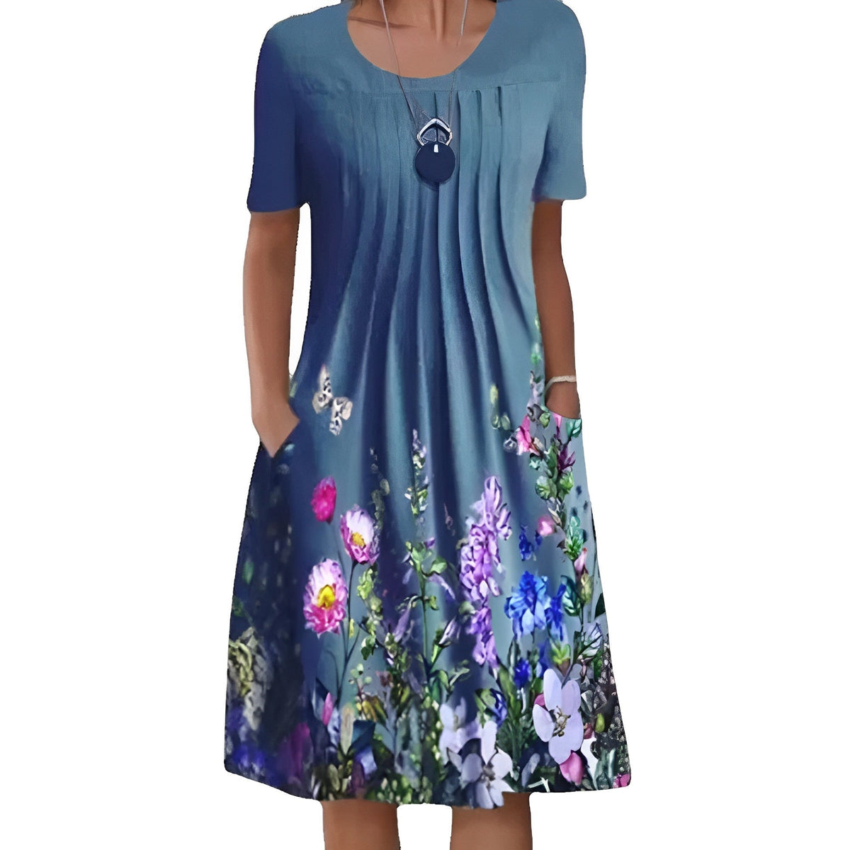 KS | Midi dress with floral print