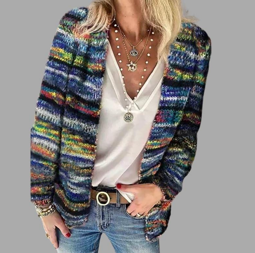JO | multicolored, soft cardigan