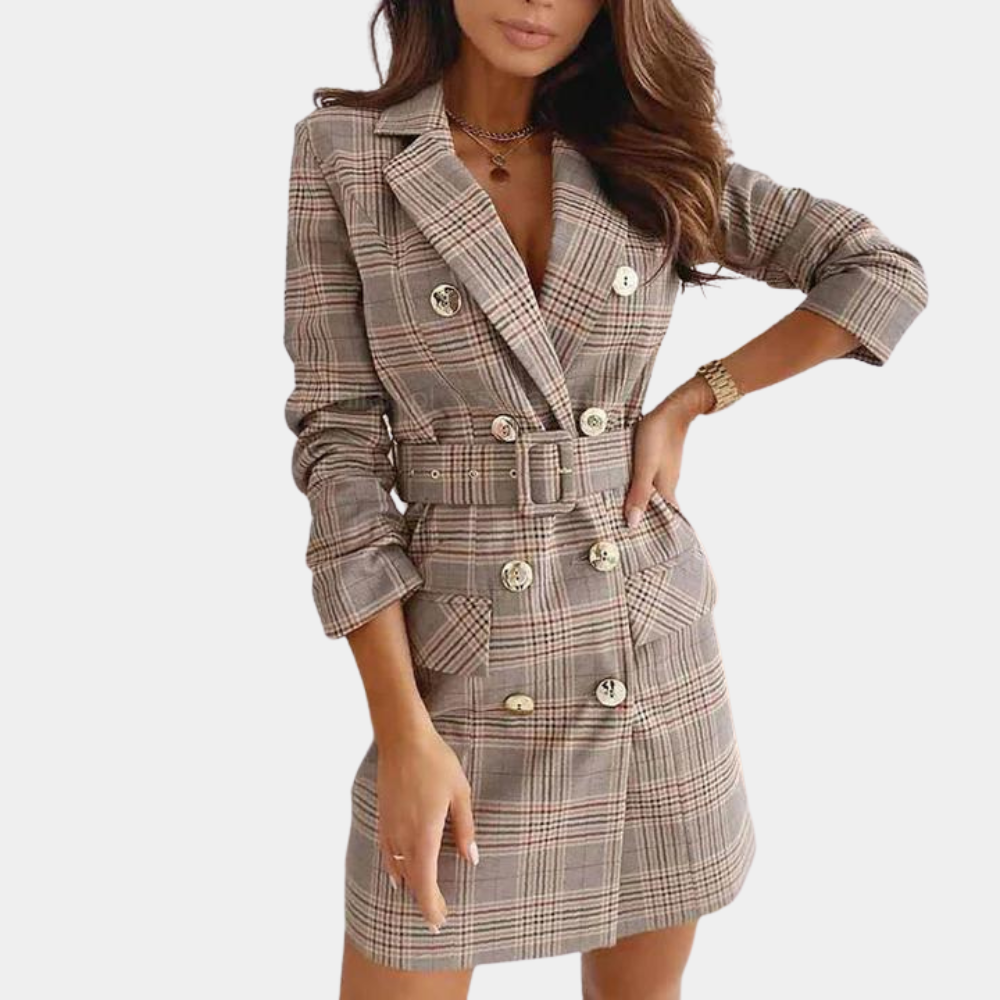 JO | Stylish blazer dress with belt for women