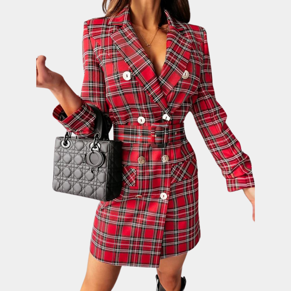 JO | Stylish blazer dress with belt for women