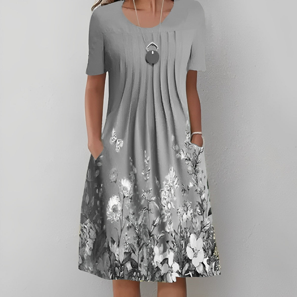 KS | Midi dress with floral print