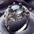 Grey Exotic Stone Silver Ring