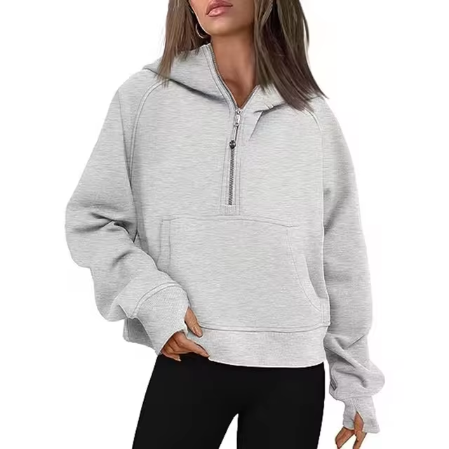 JO | Jacket with half zipper and hood