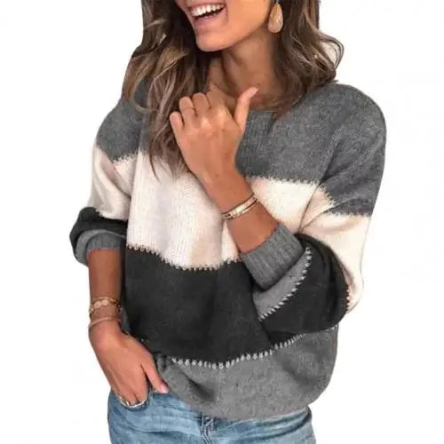 JO | Striped color block sweater