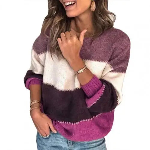 JO | Striped color block sweater