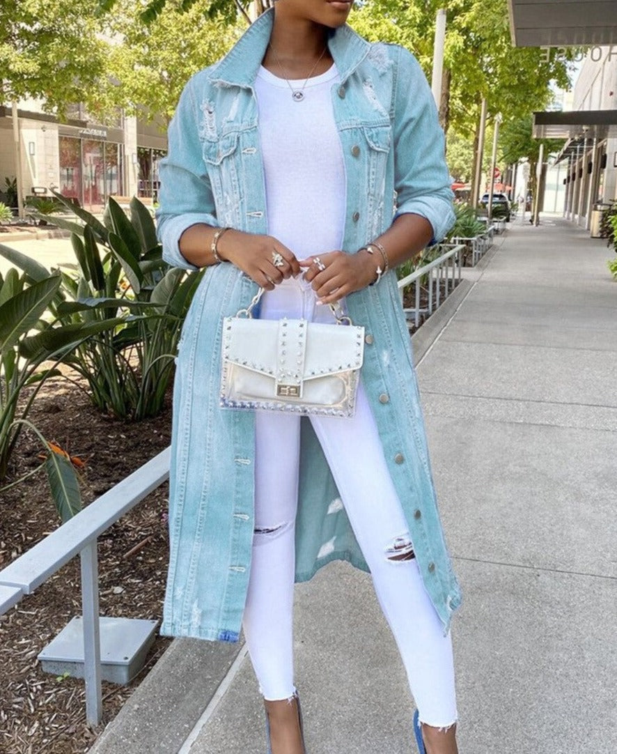 JO | Women's Long denim jacket