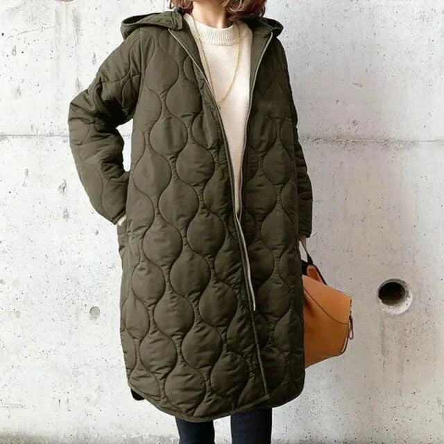 KS | Quilted coat with hood