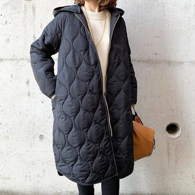 KS | Quilted coat with hood