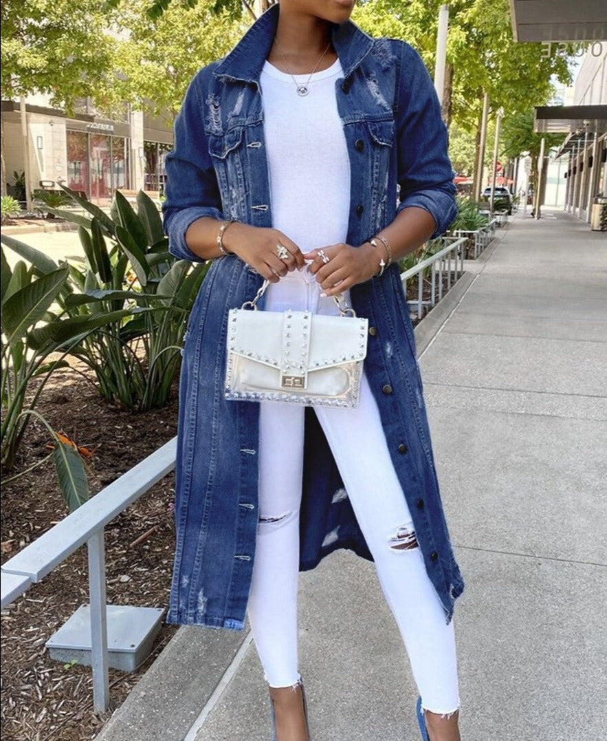 JO | Women's Long denim jacket