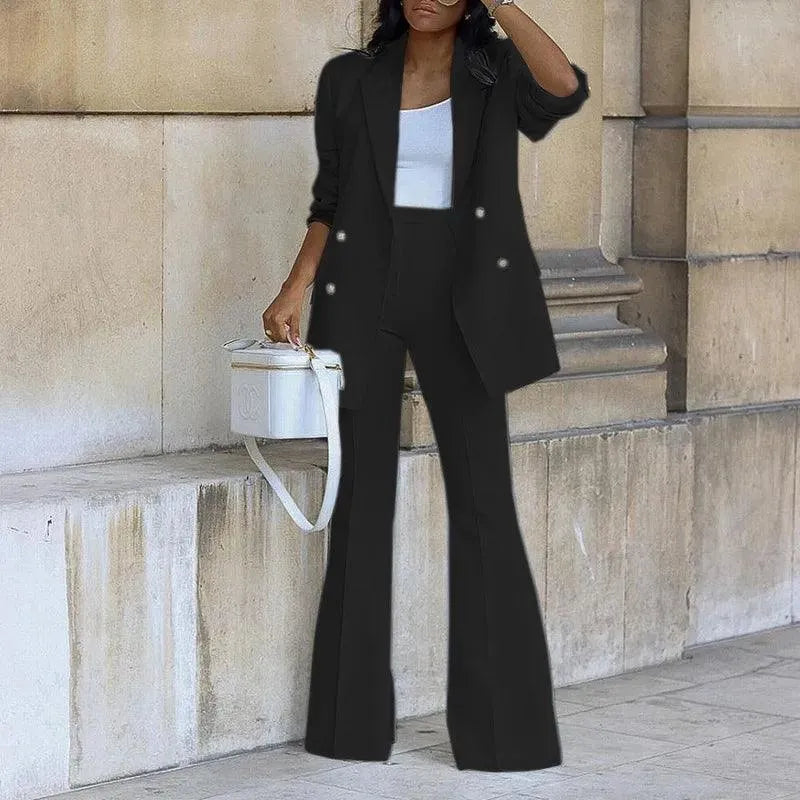 JO | Elegant - Double-breasted buttons, flared legs - Perfect for professional occasions
