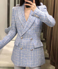 JO | Tweed jacket with two rows of buttons for women