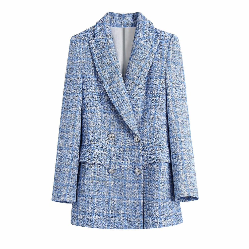 JO | Tweed jacket with two rows of buttons for women