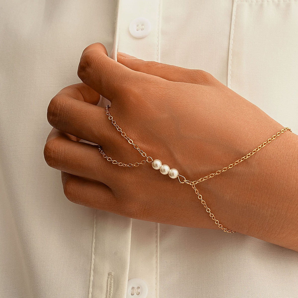 Delicate Artisan Pearl Bracelet