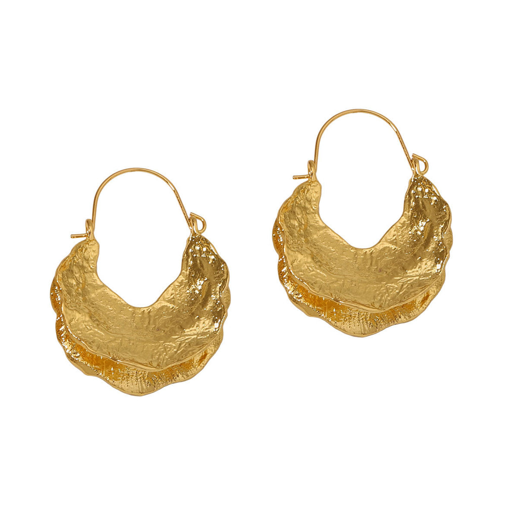 Delicate Artisan Gold Earring