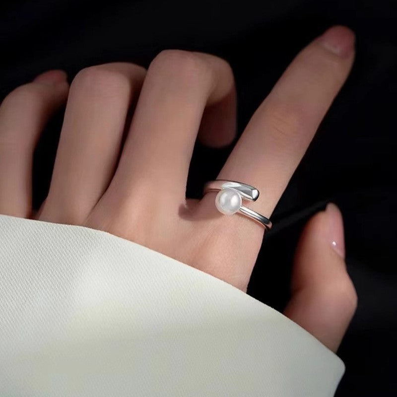 Delicate Artisan Pearl Ring