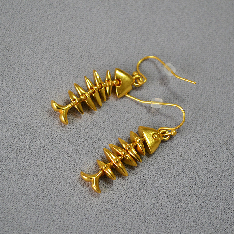 Delicate Artisan Gold Earring