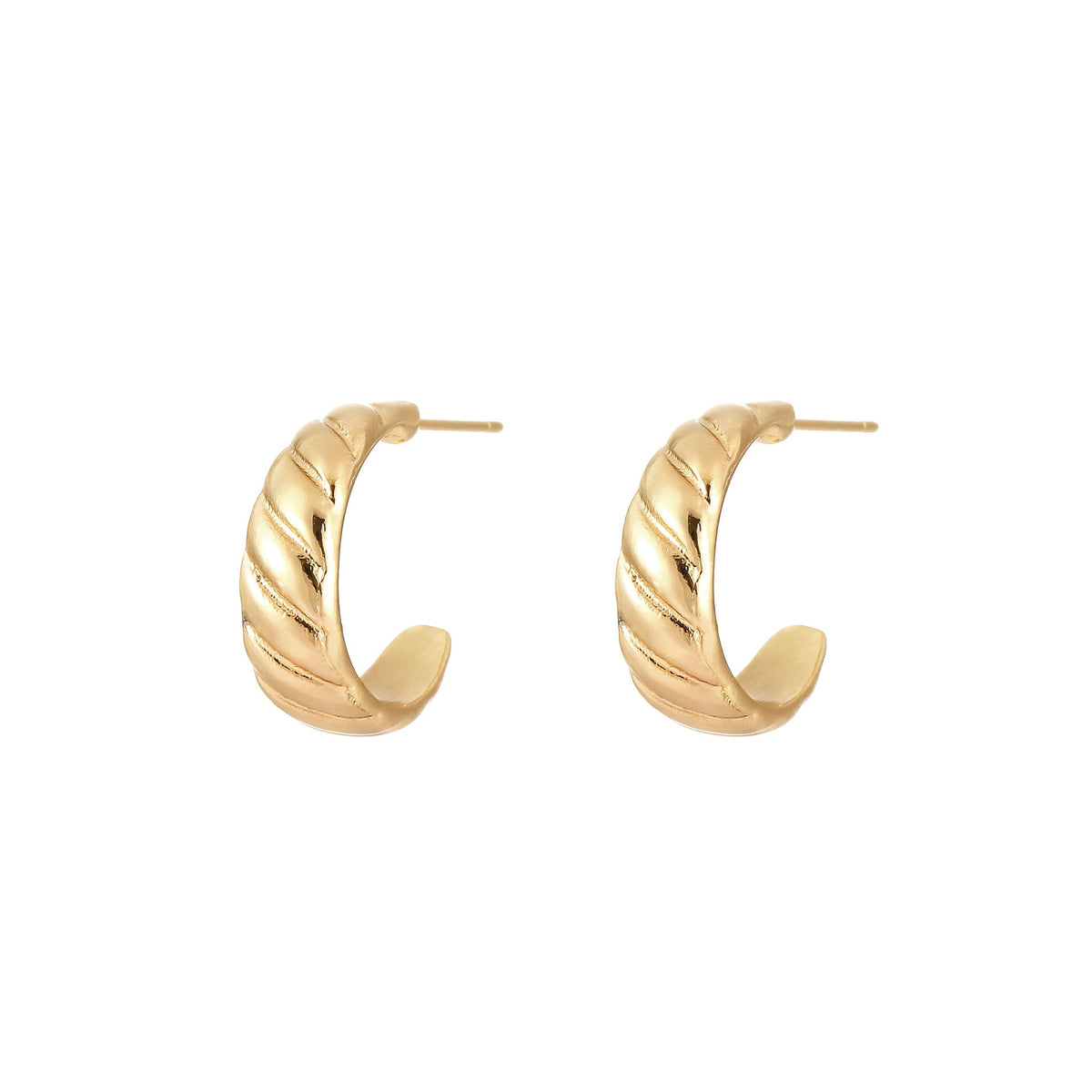 Delicate Artisan Gold Earring