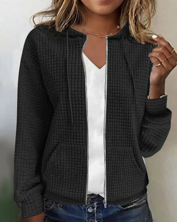 JO | Casual jacket with pocket in solid color