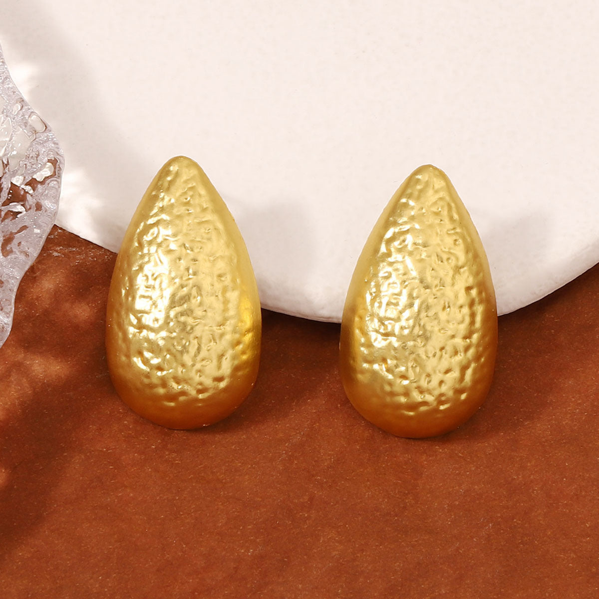 Delicate Artisan Gold Earring
