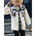 JO | Soft women's hooded jacket with striped long sleeves and loose fit
