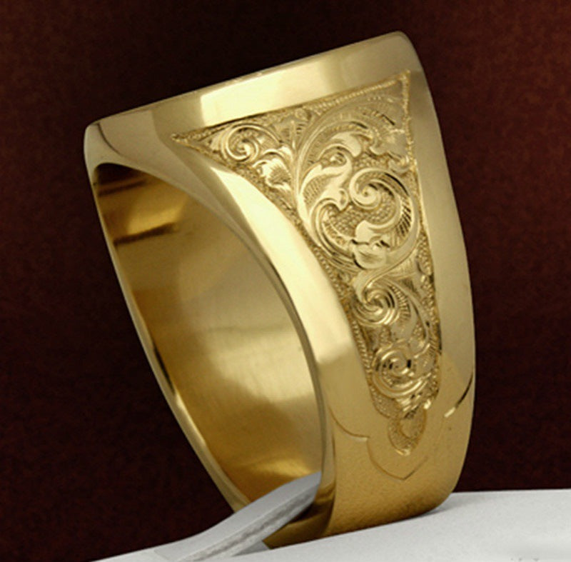 Delicate Artisan Gold Ring