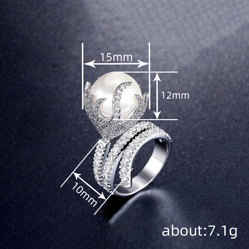 Delicate Artisan Pearl Ring