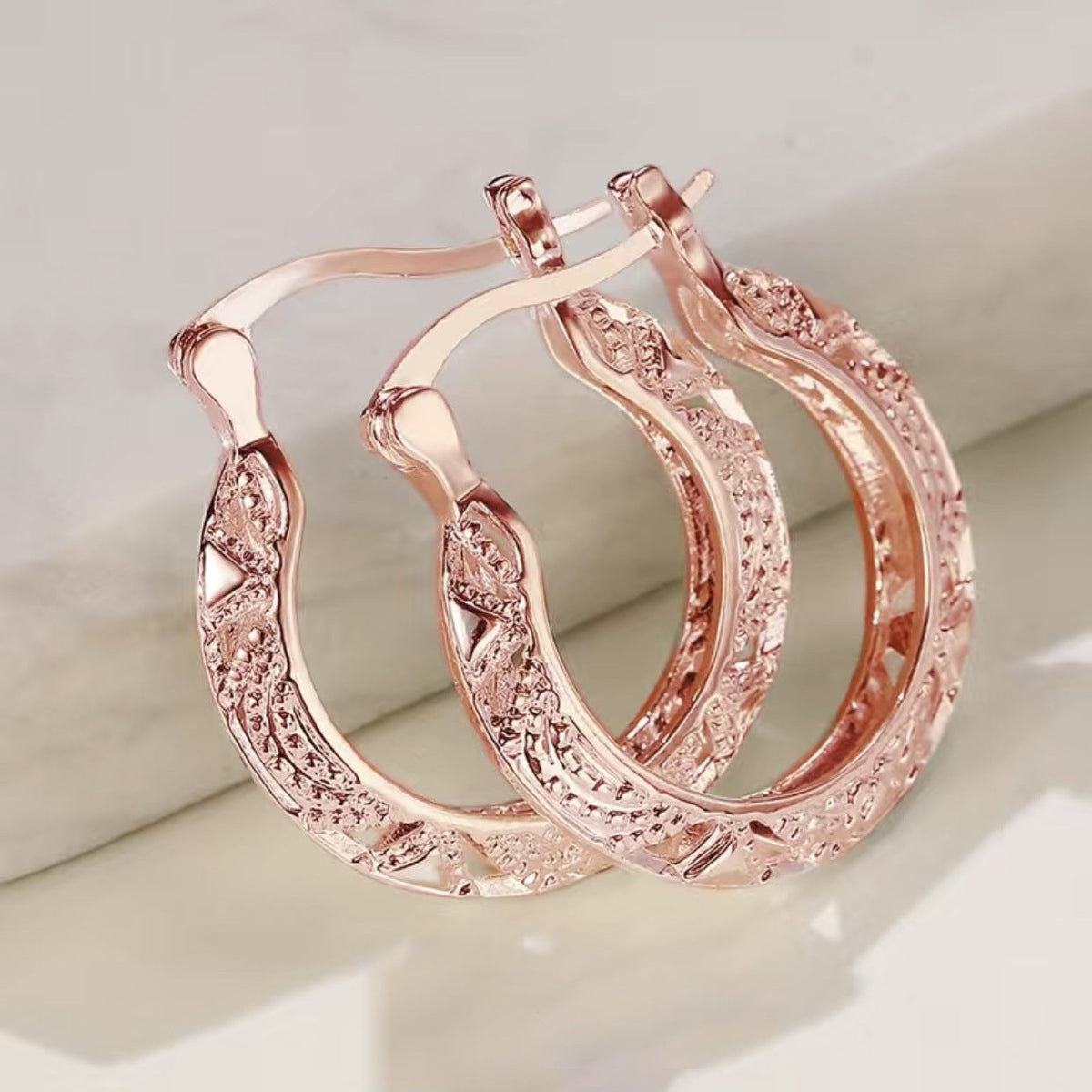 Delicate Artisan Gold Earring