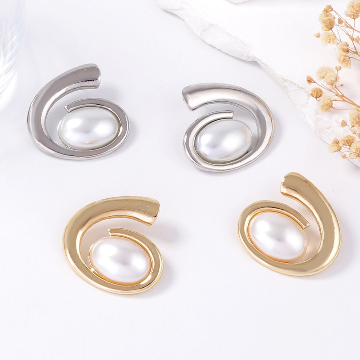 Delicate Artisan Pearl Earring