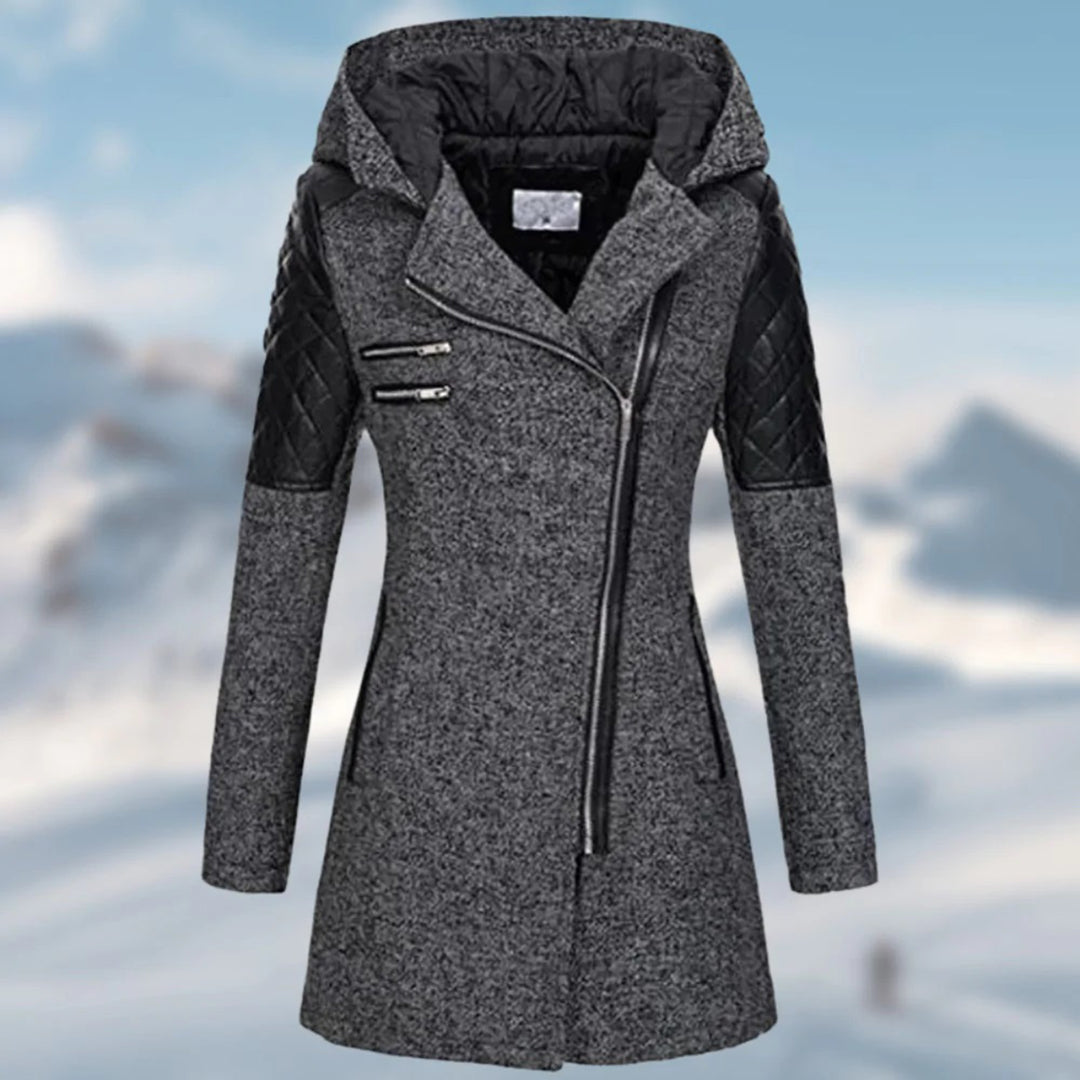 KS | Elegant asymmetric coat in wool blend