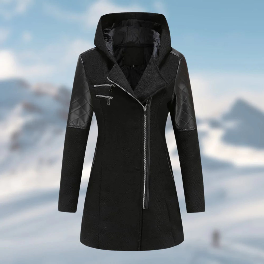 KS | Elegant asymmetric coat in wool blend