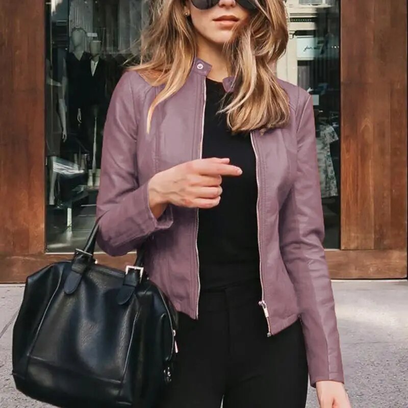 JO | Classic leather jacket for women