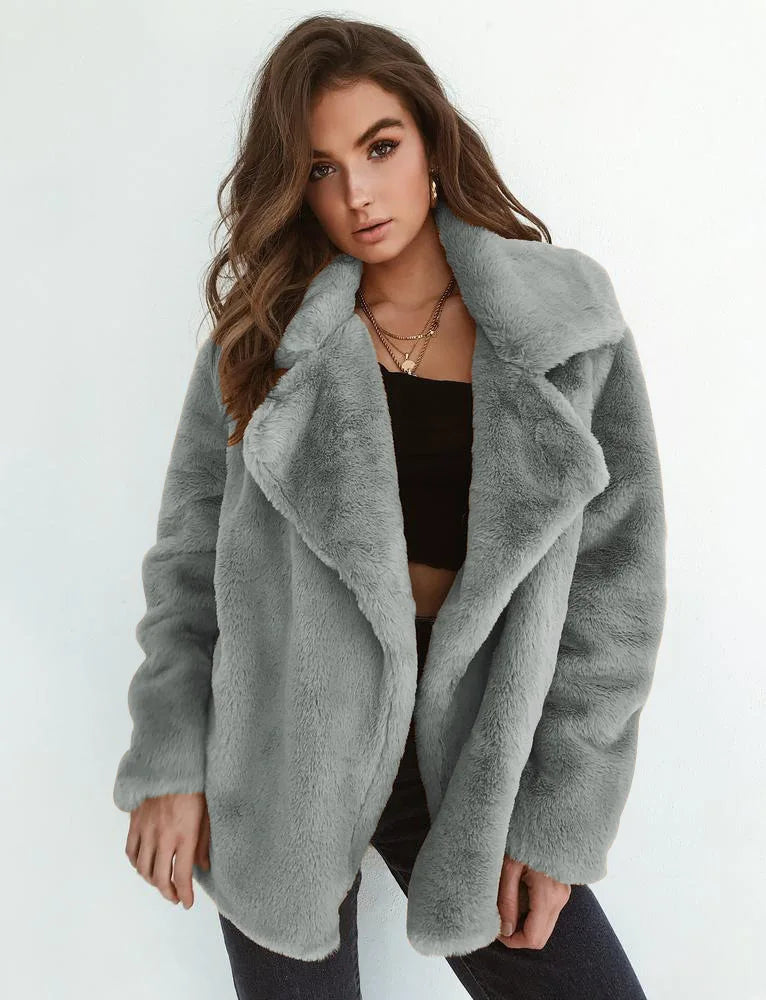 JO | warm plush teddy coat
