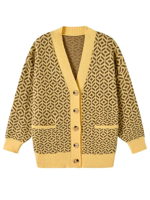 JO | Elegant knitted cardigan with button placket