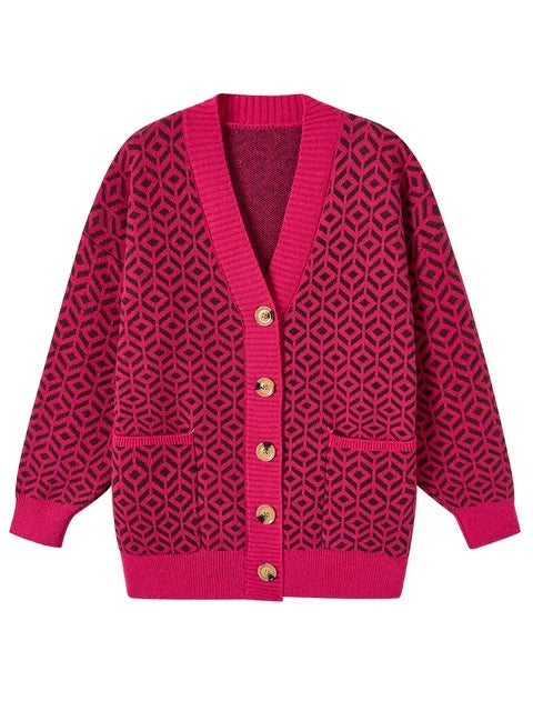 JO | Elegant knitted cardigan with button placket