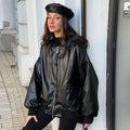 JO | Leather jacket with loose motor