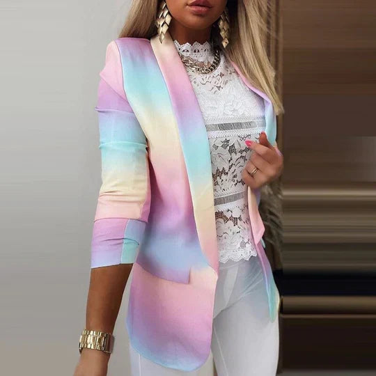 JO | Thanea long-sleeved blazer in batik look for women