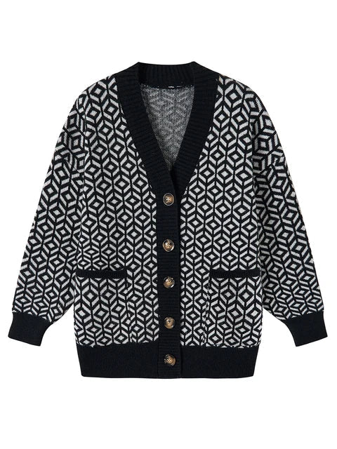 JO | Elegant knitted cardigan with button placket