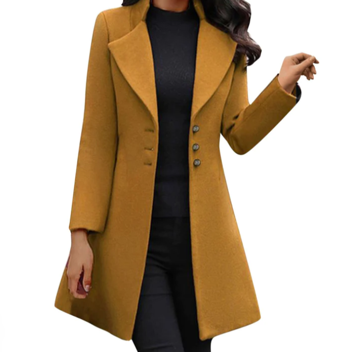 JO | Italian wool coat with long sleeves
