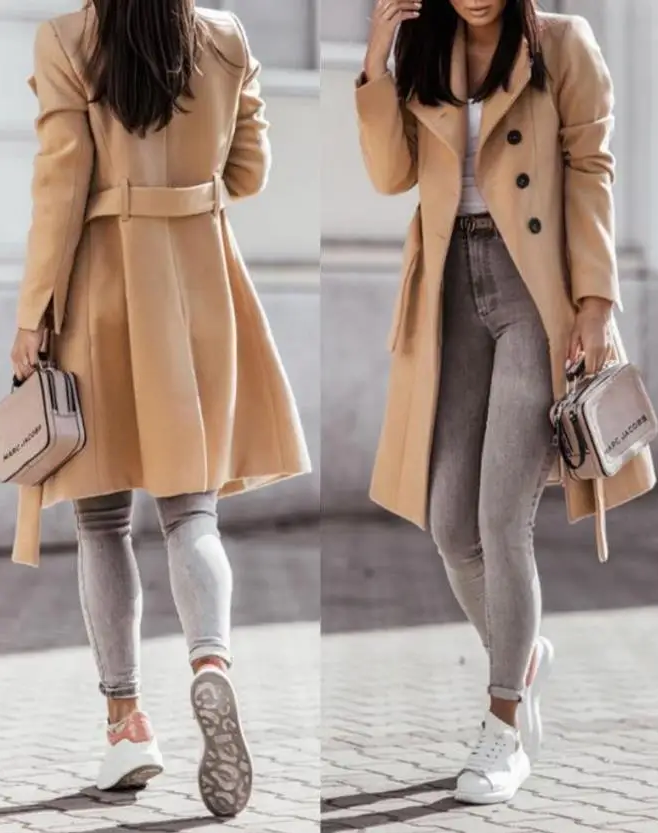 JO | stylish long coat with buttons