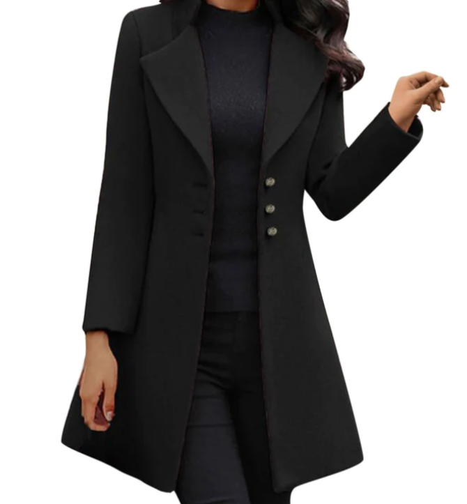 JO | Italian wool coat with long sleeves