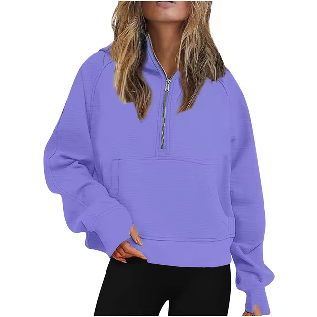JO | Jacket with half zipper and hood