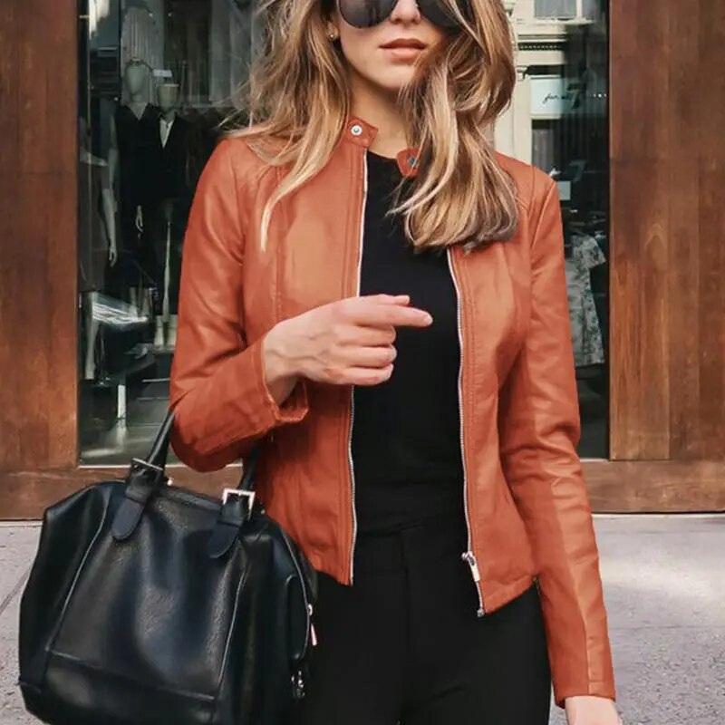 JO | Classic leather jacket for women
