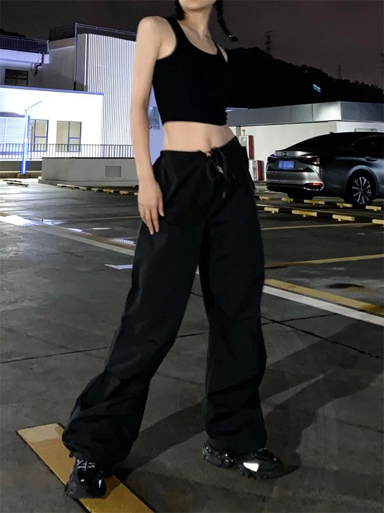 Pants Summer Loose Drawstring Trousers Joggers Baggy Wide Leg Sweatpants Pants Oversized Y2k Clothes