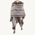 Vintage Ethnic Gradient Striped Shawl elevenforest