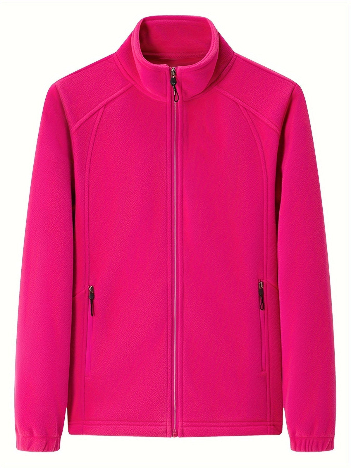 JO | Plush women's outdoor jacket with stand-up collar and long sleeves