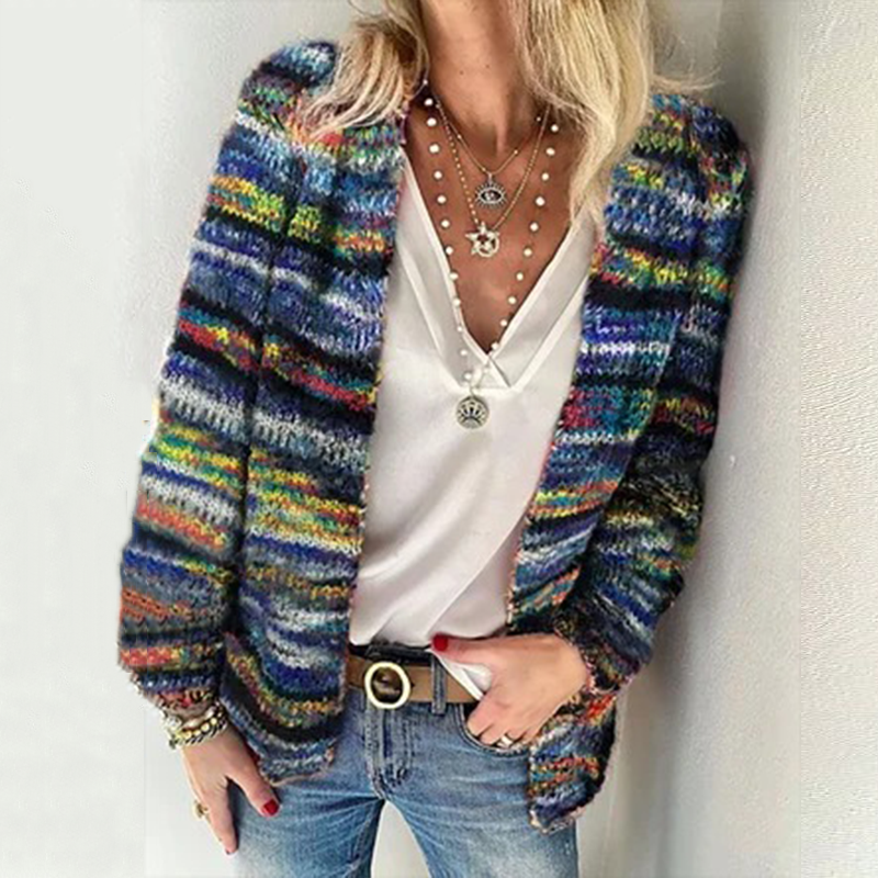 Casual Loose Colorful Sweater Cardigan elevenforest