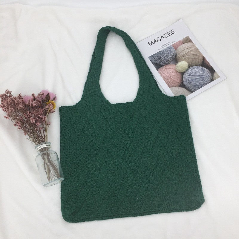 Knitted bag fashion all-match one shoulder woolen bag