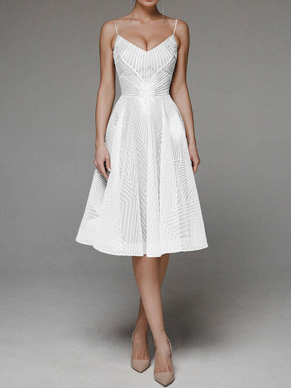 ’s Spring Summer Maxi Dress Strap Embroidered Sleeveless Dress
