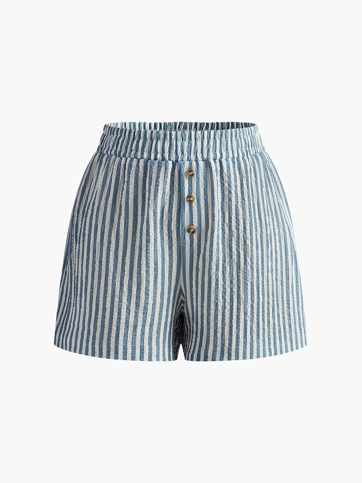 Pinstripe Button Shorts