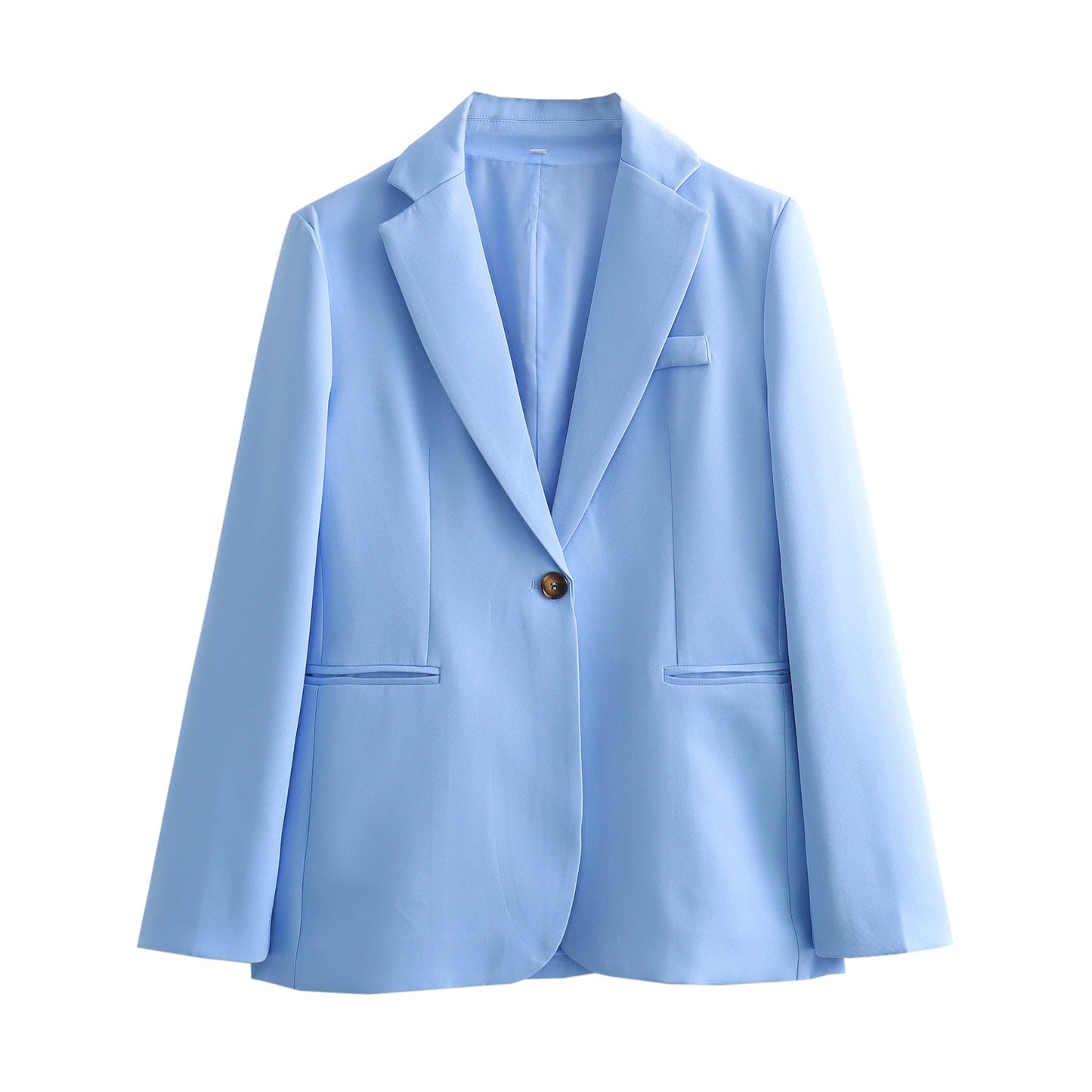 Spring Straight Cut Blazer Vertical Straight Leg Pants Suit – and Stylish Outfit for